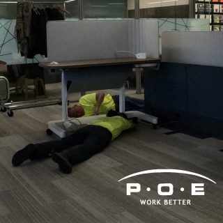 Our WDI team works so hard, they lay down on the job 😉 hehe! We love how hard this team works for our clients and we are so lucky to have them. #WDI #installation #problemsolving #furniture