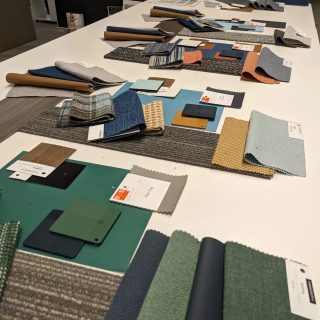Happy Hump Day! Bringing you finish selection cheer on this warm January day! #finishes #interiordesign #workplacedesign #theoffice
